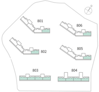 8BL 117㎡A 동 배치 KEY MAP