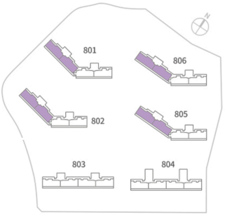 8BL 135㎡ 동 배치 KEY MAP