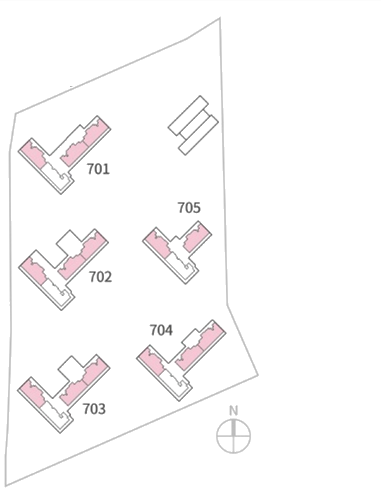 7BL 84㎡A 동 배치 KEY MAP